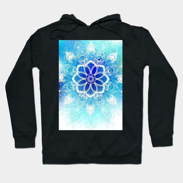 Design with White Mandala Hoodie by Blackmoon9